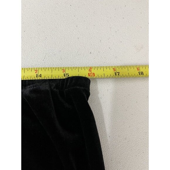 J R Nites By Caliendo Maxi Skirt Women 16 Velvet gothic Black Sequins Sides Slit - Picture 8 of 12